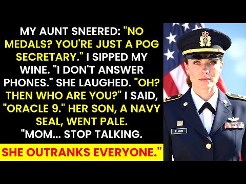 “You’re Just A Secretary,” My  Aunt Mocked—Then Her SEAL Son Whispered: “Oracle 9?”
