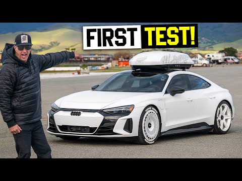 How fast is Ken Block’s all-electric Audi RS e-tron GT? Speed tests for science!