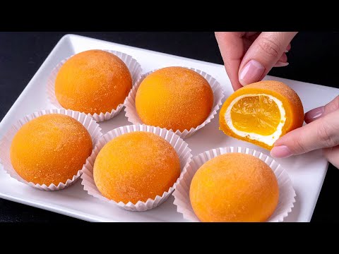 Mochi with orange! The softest and simplest dessert in the world!