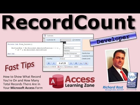 How to Show What Record You're On and How Many Total Records There Are in Your Microsoft Access Form