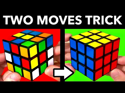How to Solve Any 3x3x3 Rubik’s Cube in 2 MOVES TRICK Explained