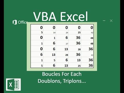 Boucles d'instruction For Each en VBA Excel