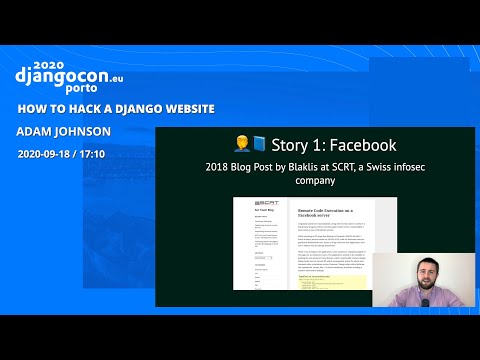 DjangoCon 2020 | How to Hack a Django Website - Adam Johnson
