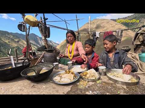 village food in winter || lajimbudha ||