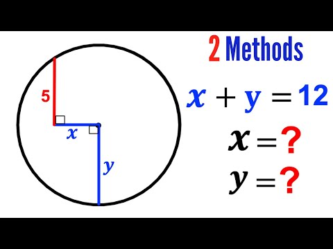 Can you find X and Y values? | (Circle) | #math #maths | #geometry