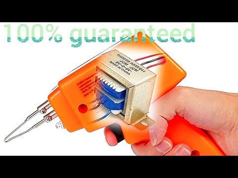 How to make a soldering iron at home easily||using a 220 volt transformer