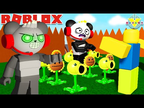 PROTECT YOUR GARDEN FROM NOOBS!! Let's Play Roblox Plant VS Noobs with Combo Panda + Robo Combo!!
