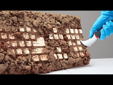 Satisfying SCRUB Cleaning Keyboard. Asmr