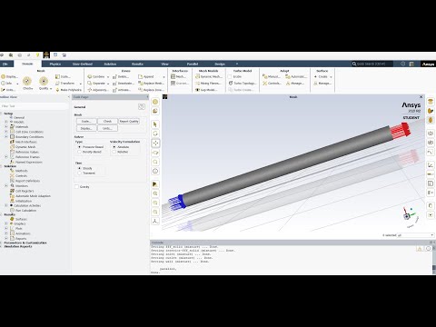 Flow through pipe Ansys Fluent | Ansys 2021 r2 | Ansys Fluent tutorial |