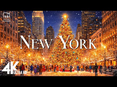 New York City at Christmas in 4K | Holiday Lights From Above (4K Drone)