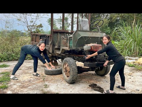 The genius girl repaired and restored the farm machinery for her neighbor.
