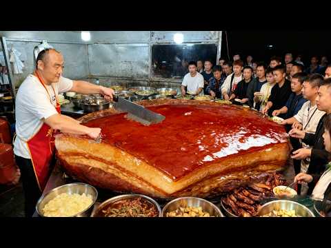 山东济南深夜把子肉，10元一块刚出摊就排队，想吃必须趁早来#麦总去哪吃