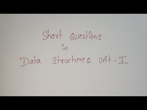 Short questions in Data structures || Data structures short questions 