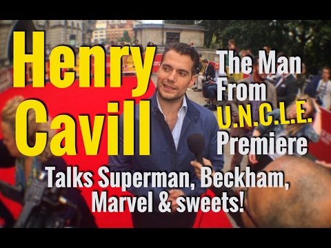HENRY CAVILL on SUPERMAN & DAVID BECKHAM at Man From  UNCLE premiere