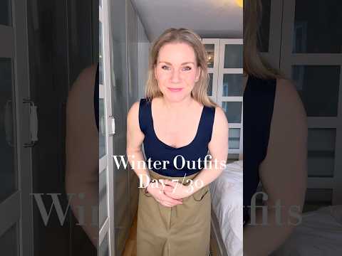 Winter Outfits - Day 7/30 : cropped Jeans, knit vest and red puffer!