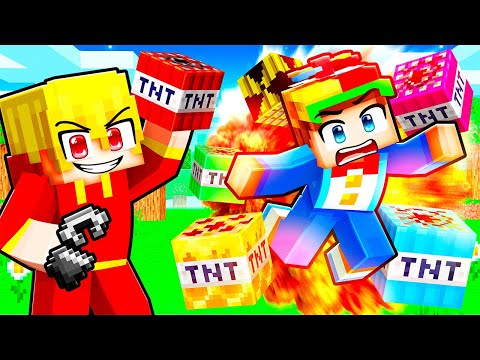 Exploding EVERY Minecraft TNT To Troll My Friends…