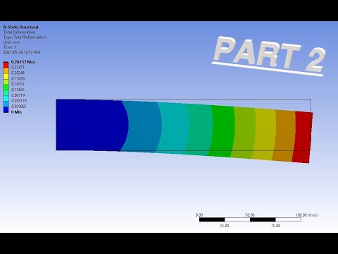 ANSYS Tutorial: Cantilever Beam with Concentrated Load | Part 2: Boundary Conditions and Results