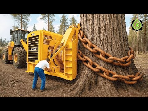 Extreme Dangerous Fastest Big Chainsaw Cutting Tree Machines | Monster Stump Removal Excavator ▶1