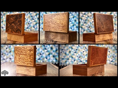 Invisible Wood Hinge & String Inlay: Building the Perfect Veneered Keepsake Boxes - Woodworking
