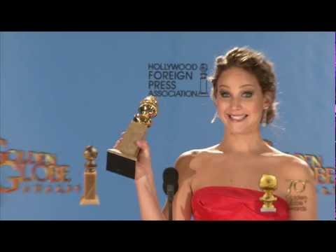 Jennifer Lawrence - backstage interview - Golden Globes 2013