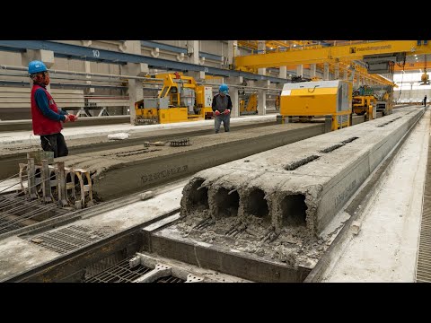 Process of Making the Longest PC Concrete Slab. Innovative Lightening Techniques