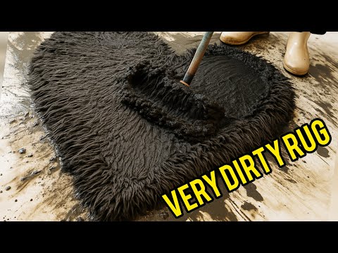 The dirtiest carpet we've ever cleaned, watching the threads come to life #asmr