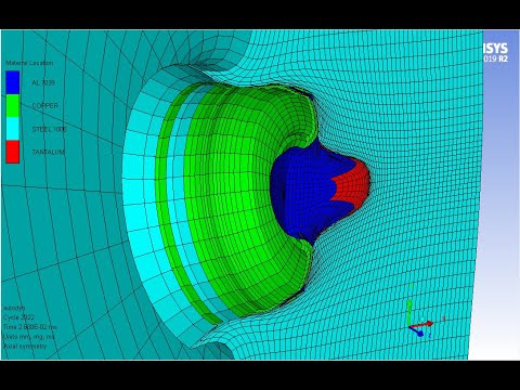 Fragment Impacting a Steel Plate- ANSYS - AUTODYN Tutorial