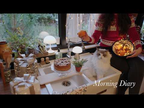 Morning Diary🪴 Decorating for Christmas & My Favourite Apple Pie