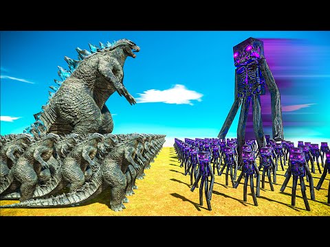 Godzilla 2014 vs Enderman Minecraft