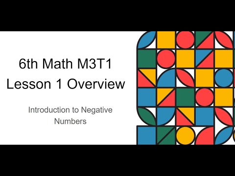 6th Math M3T1 Lesson 1 Intro to Negative Numbers