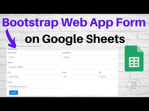 Create Bootstrap Web App Form on Google Sheets using Google Apps Script