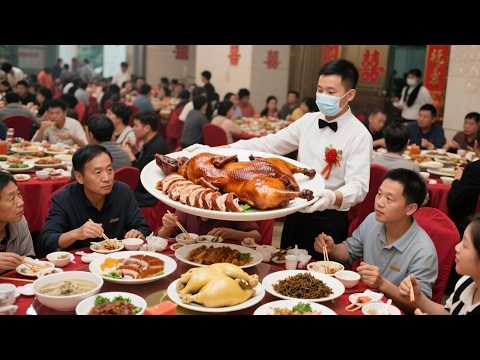 随200广东农村喜宴开盲盒，白斩鸡、大烧鹅、梅菜扣肉，主家上啥我吃啥哈哈【我是忐忑妞】