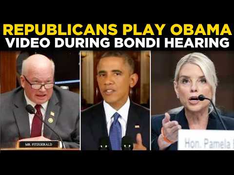 Pam Bondi Hearing LIVE: All Hell Breaks Loose After GOP Fitzgerald Plays Obama ICE Video| World News