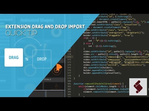 Adobe Extension QuickTip - Extension Drag and Drop Import