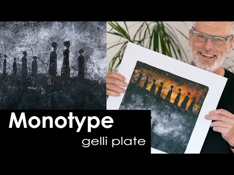 Monotype with acrylic on gelli plate