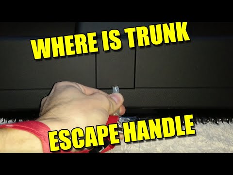 Where is Trunk Emergency Release Lever Escape Handle on Audi A6 C7
