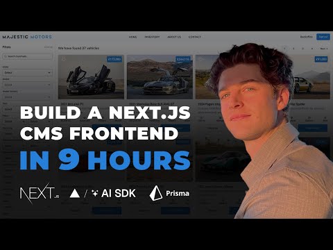 NextJS Full Course: Build a Car Dealer CMS (Part 1/3)