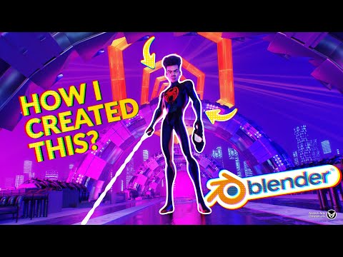 I made Spider Verse Style Shader in Blender!! | Across the Verse