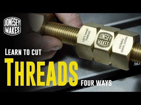Four methods for cutting internal, external, left handed and right handed threads on the lathe