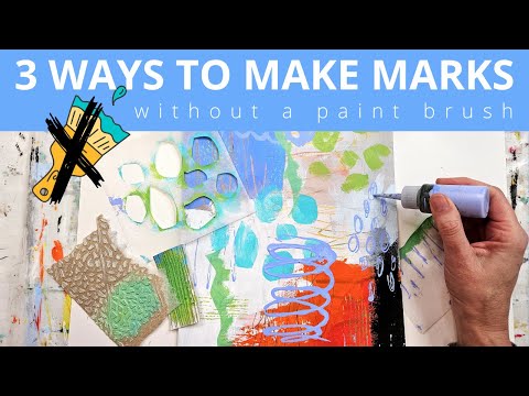 Exploring Abstract Art: Ditching the Brush for Creative Marks | Acrylic Painting | Mixed Media