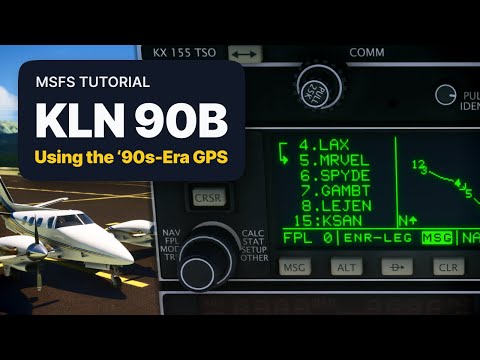 MSFS: Using the KLN 90B GPS / Black Square Duke / Microsoft Flight Simulator