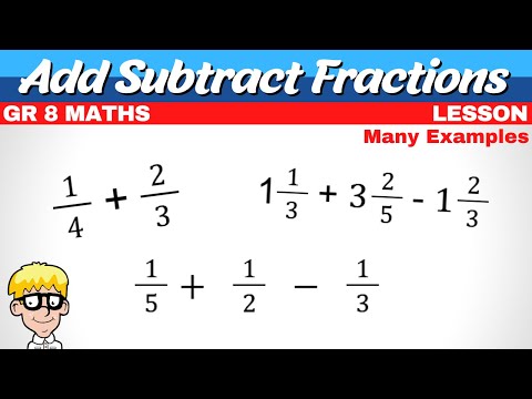 Add Subtract Fractions Grade 8