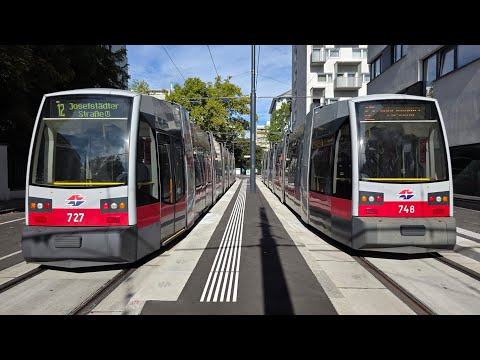 Straßenbahnlinie 12 Wien: Josefstädter Straße - Hillerstraße | Komplette Strecke 