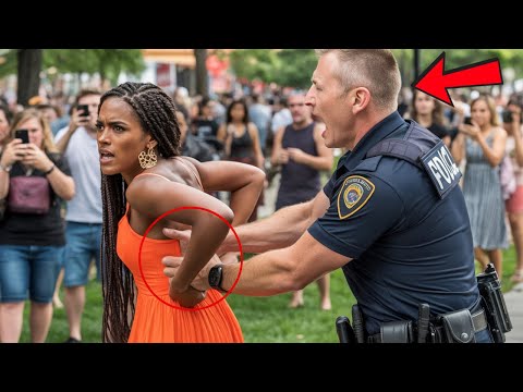 Racist Cop Tears Black Woman’s Dress — Freezes When He Sees Who’s Watching