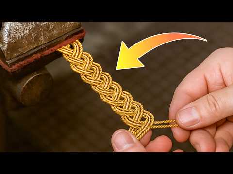 Check This Out! He Makes Bracelets by Hand-Wrapping Extremely Hard Gold Wires!