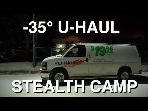 U-Haul Stealth Camping In -35 Degrees