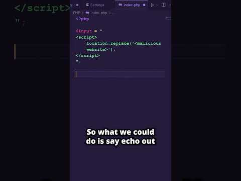 How to Easily Prevent XSS Attacks in PHP #php #shorts