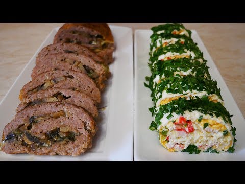 Закуска с крабовыми палочками  и Запеченный рулет с грибами .Что приготовить на Новый год 2021