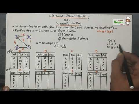 Distance vector algo / dynamic routing  |computer networks