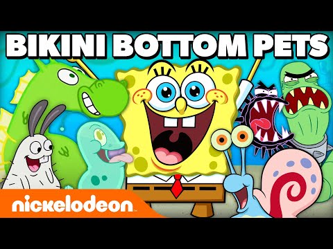 45 MINUTES Of SpongeBob's PETS In Bikini Bottom! | Nicktoons